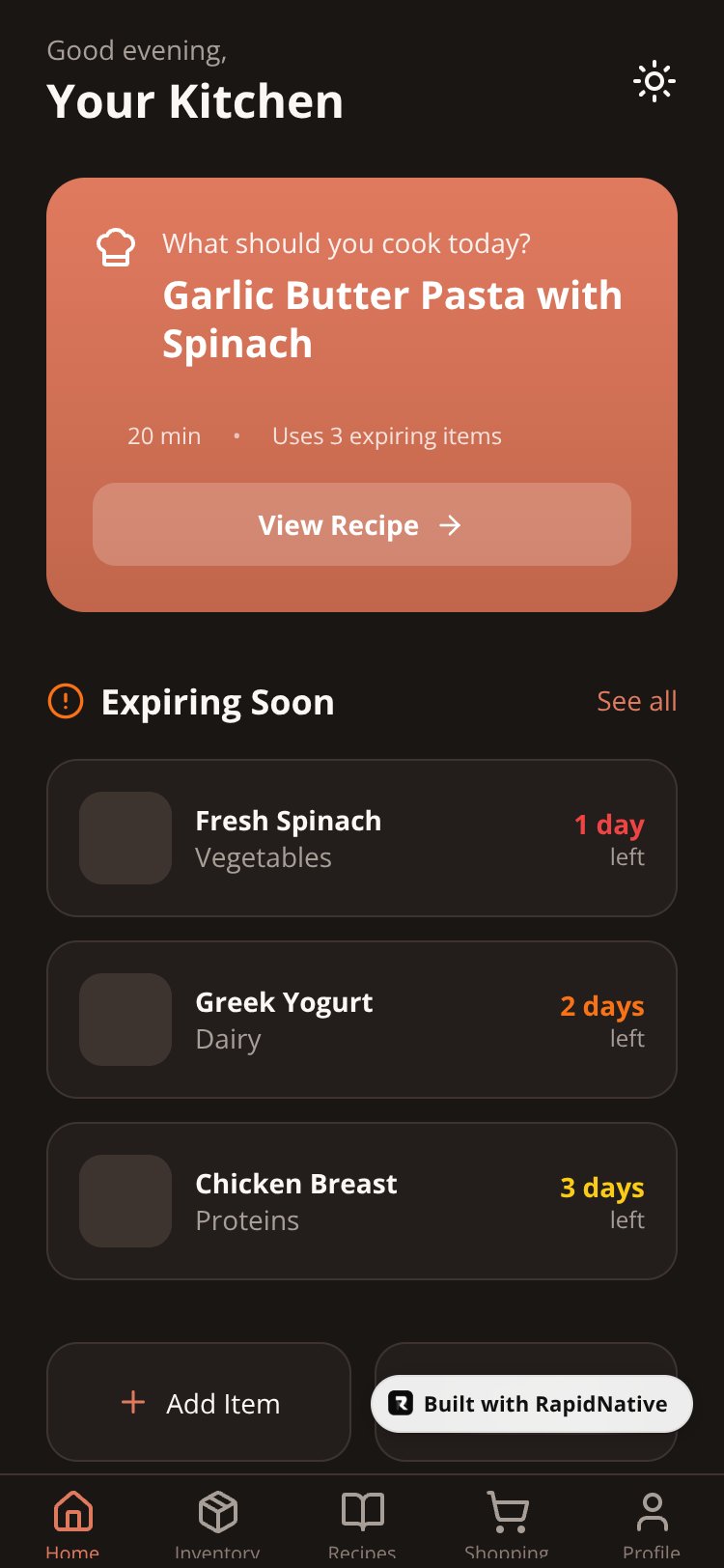 KitchenOS screen 4