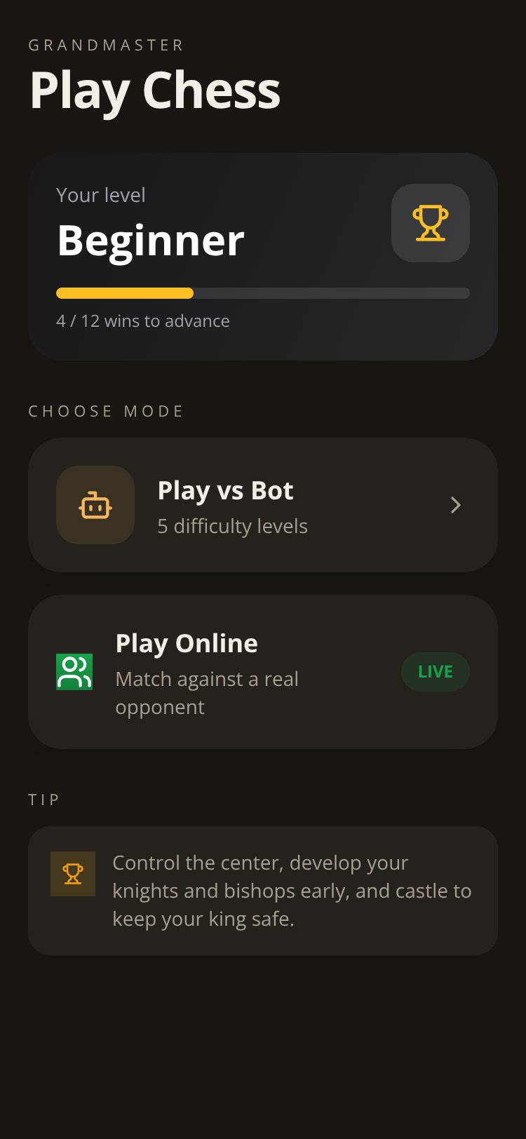 Grandmaster Chess screen 1