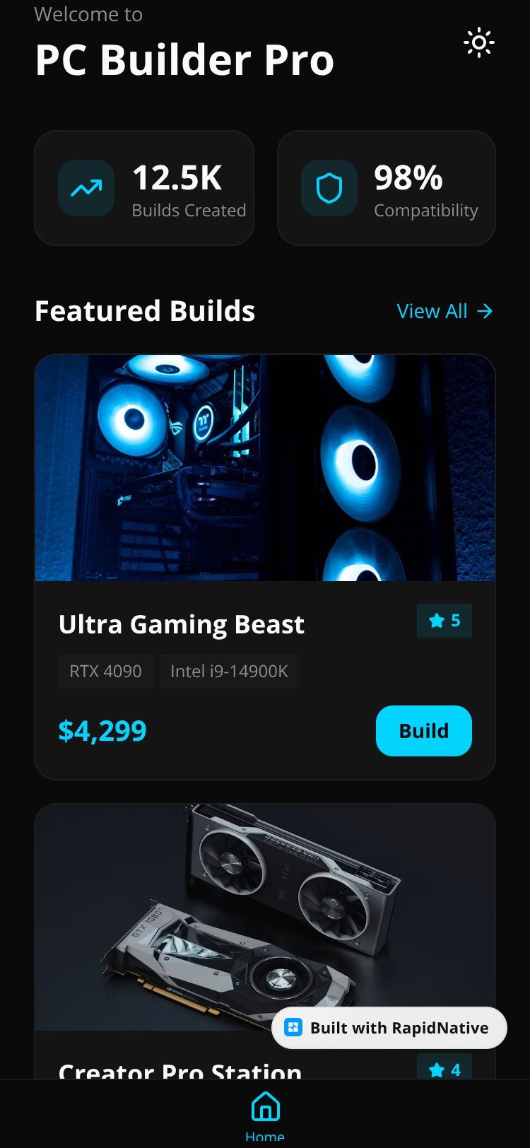 Responsive App screen 1