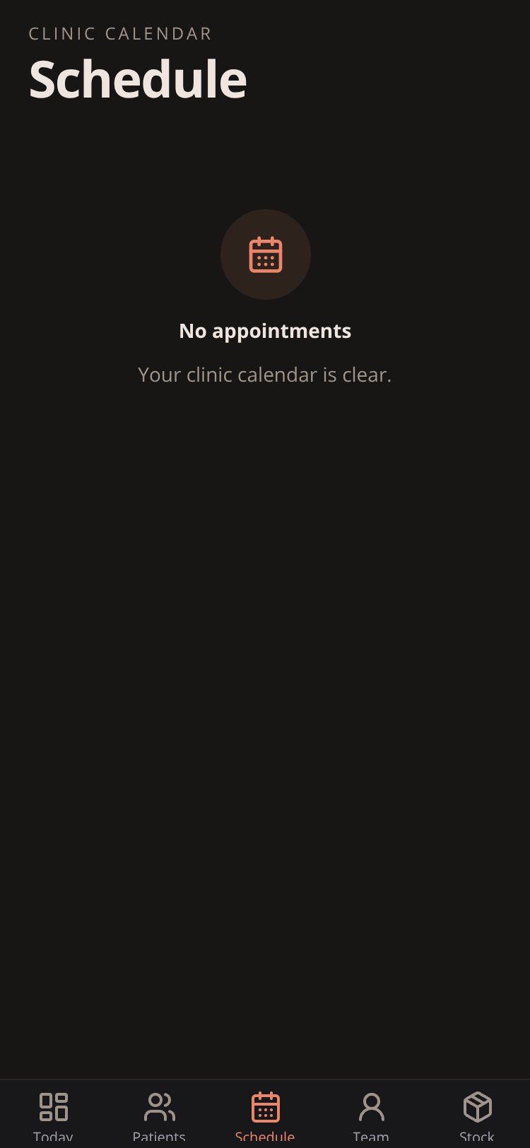 Meridian Clinic screen 4