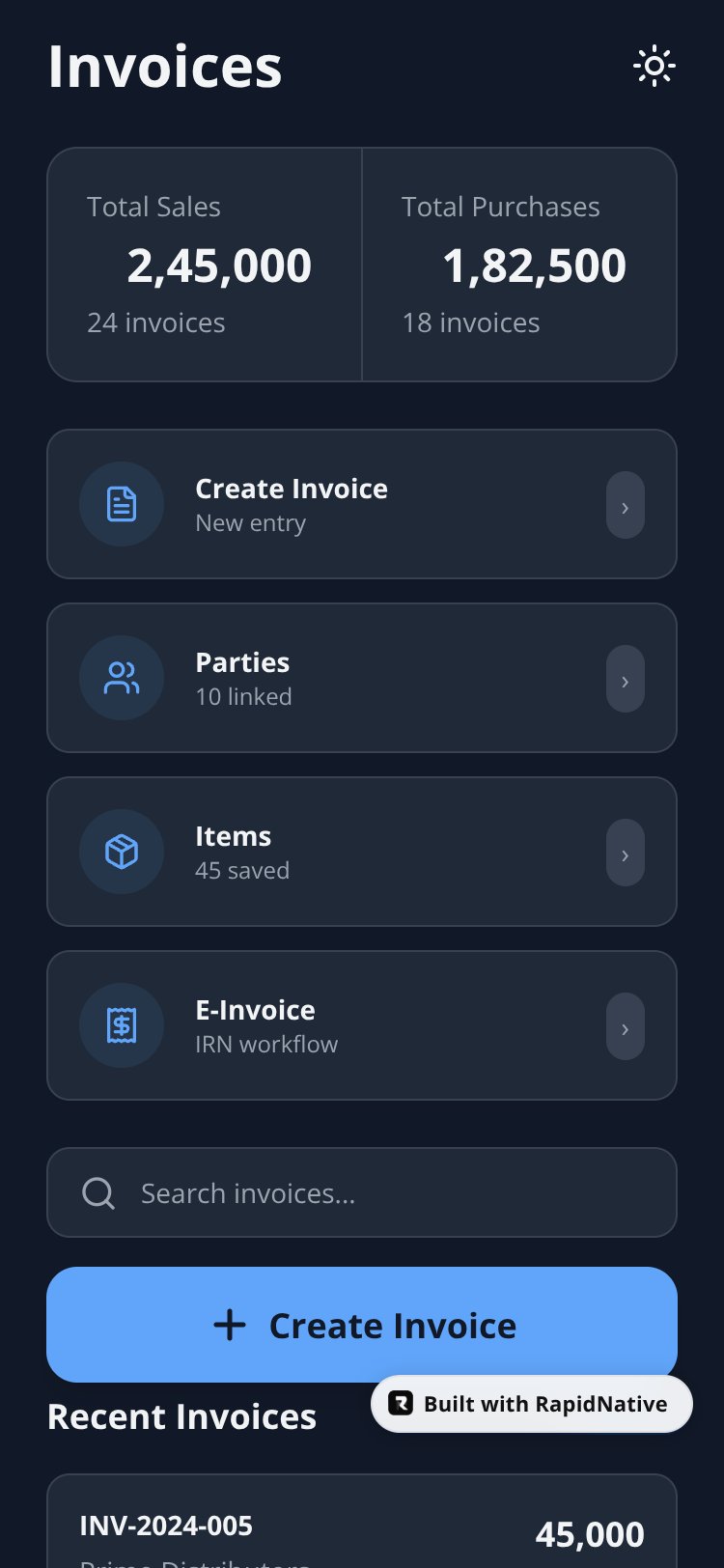 InvoiceX screen 5