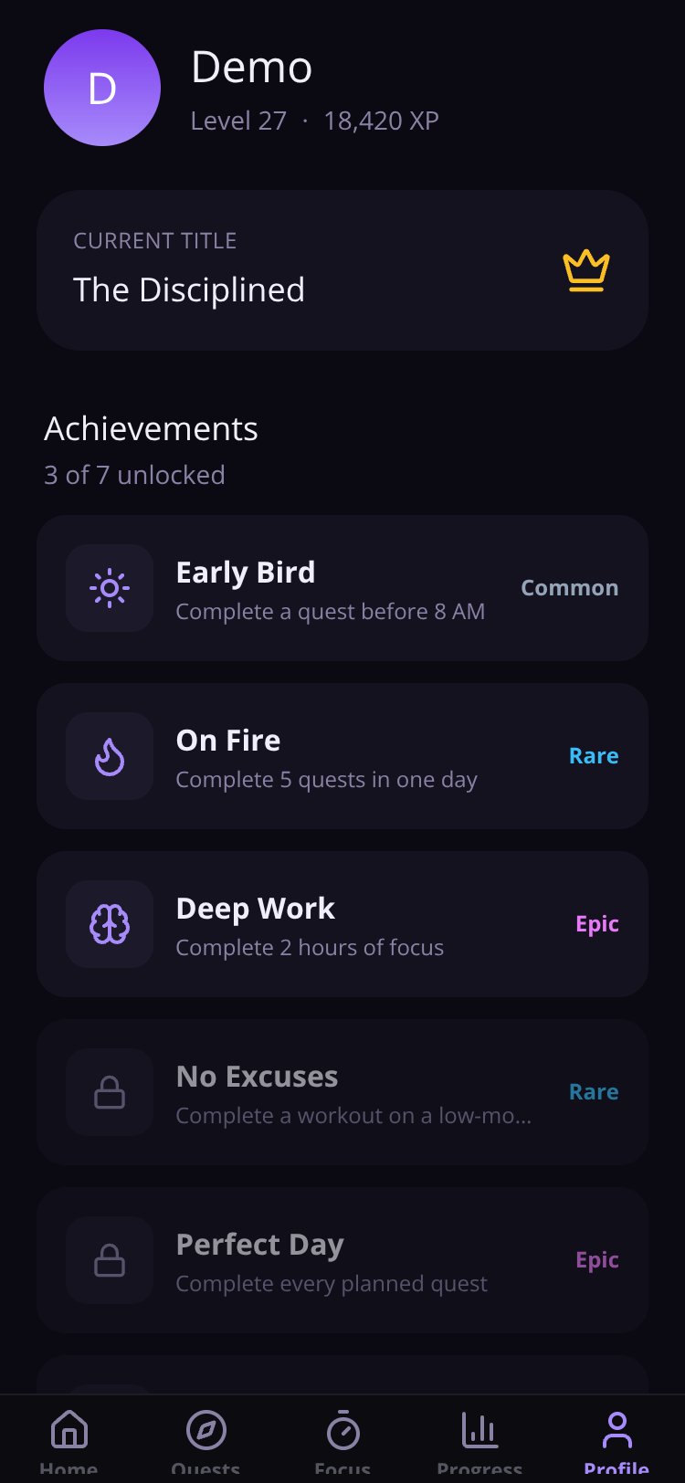RapidNative App screen 3
