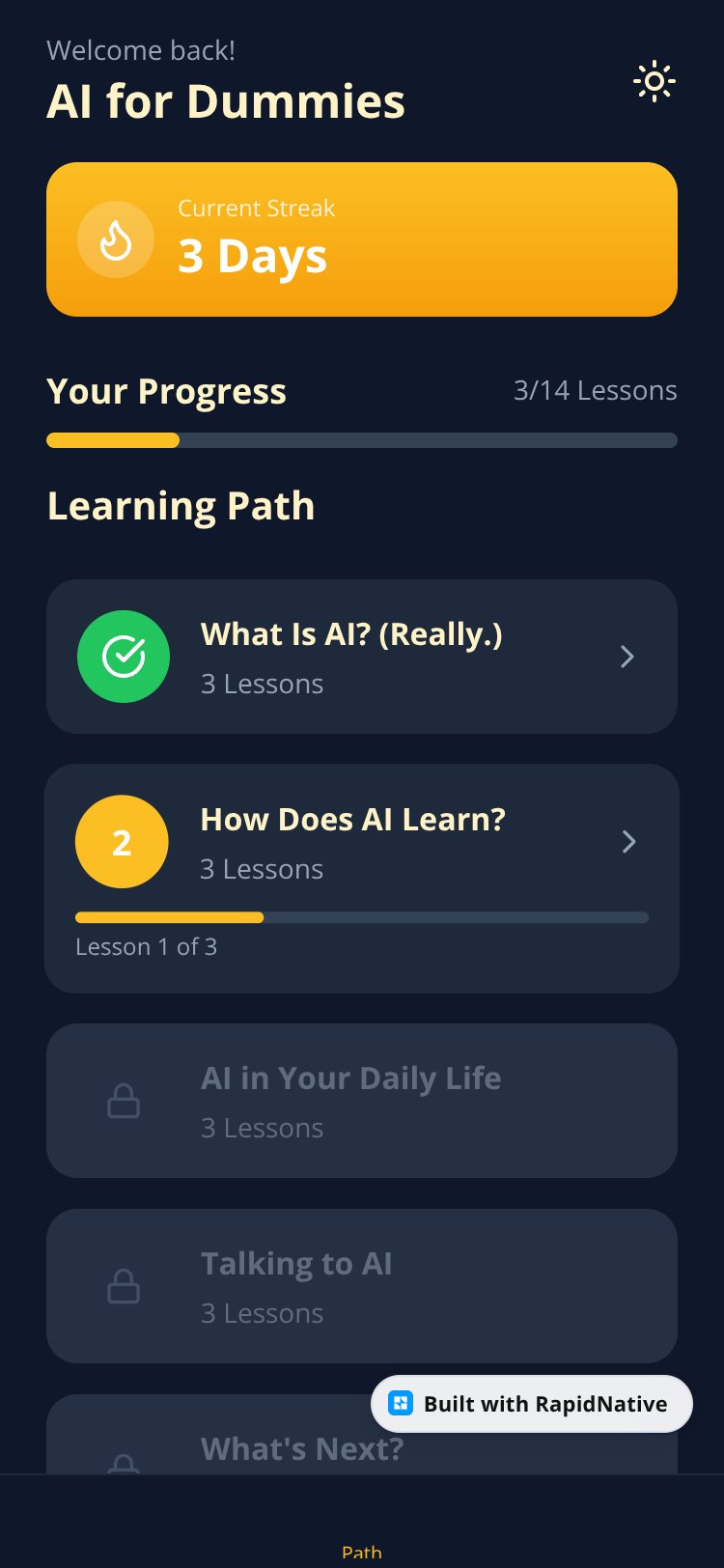 AI for Dummies screen 1
