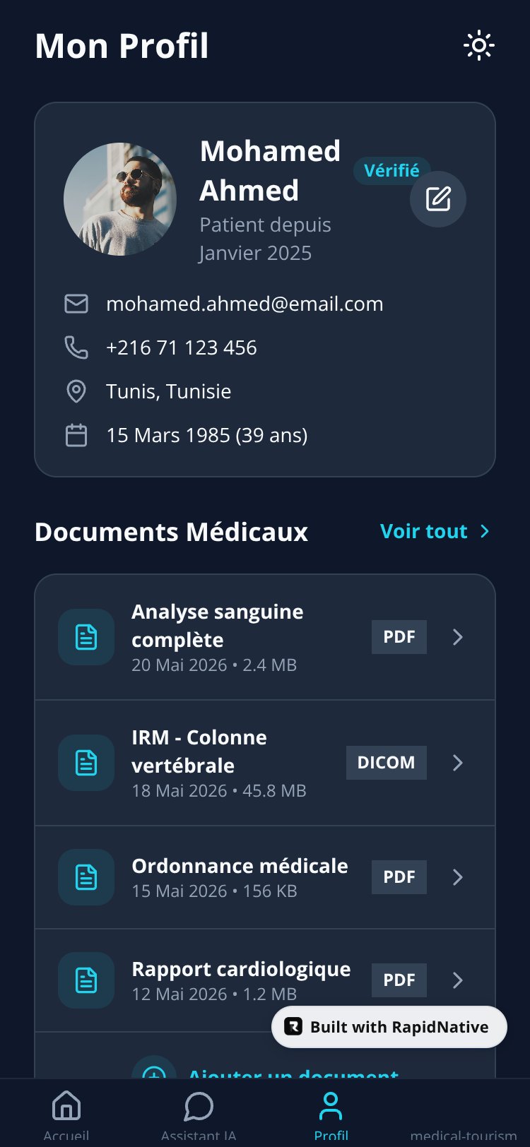 MedLink screen 1