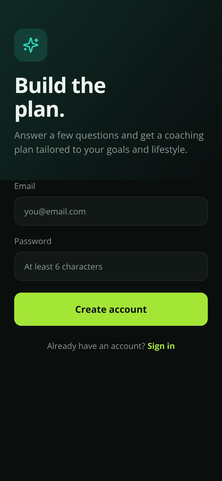 Forma Coach screen 1