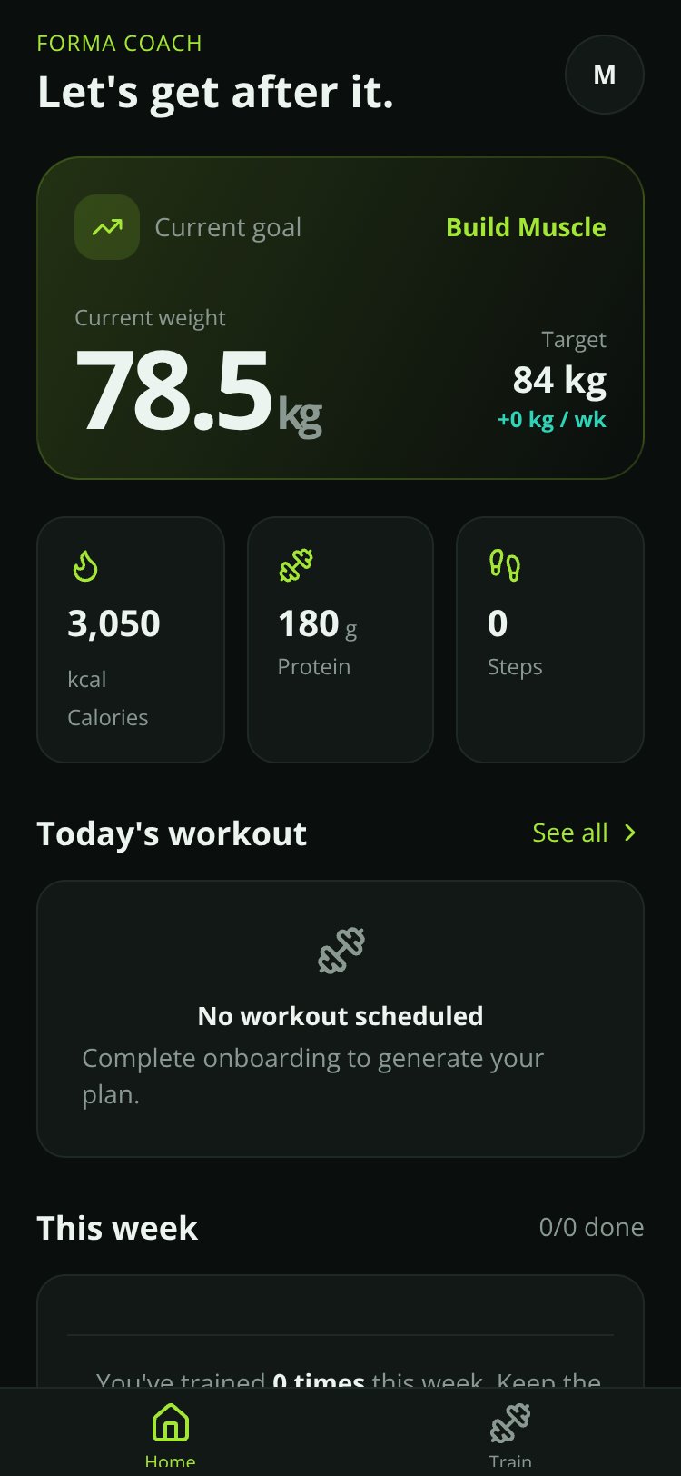Forma Coach screen 3