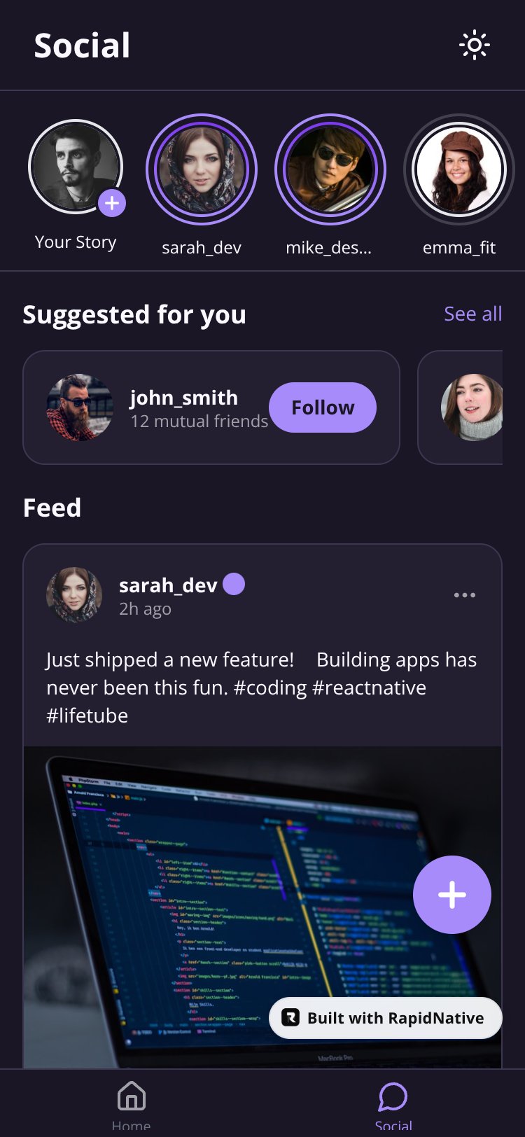 LifeHub screen 2