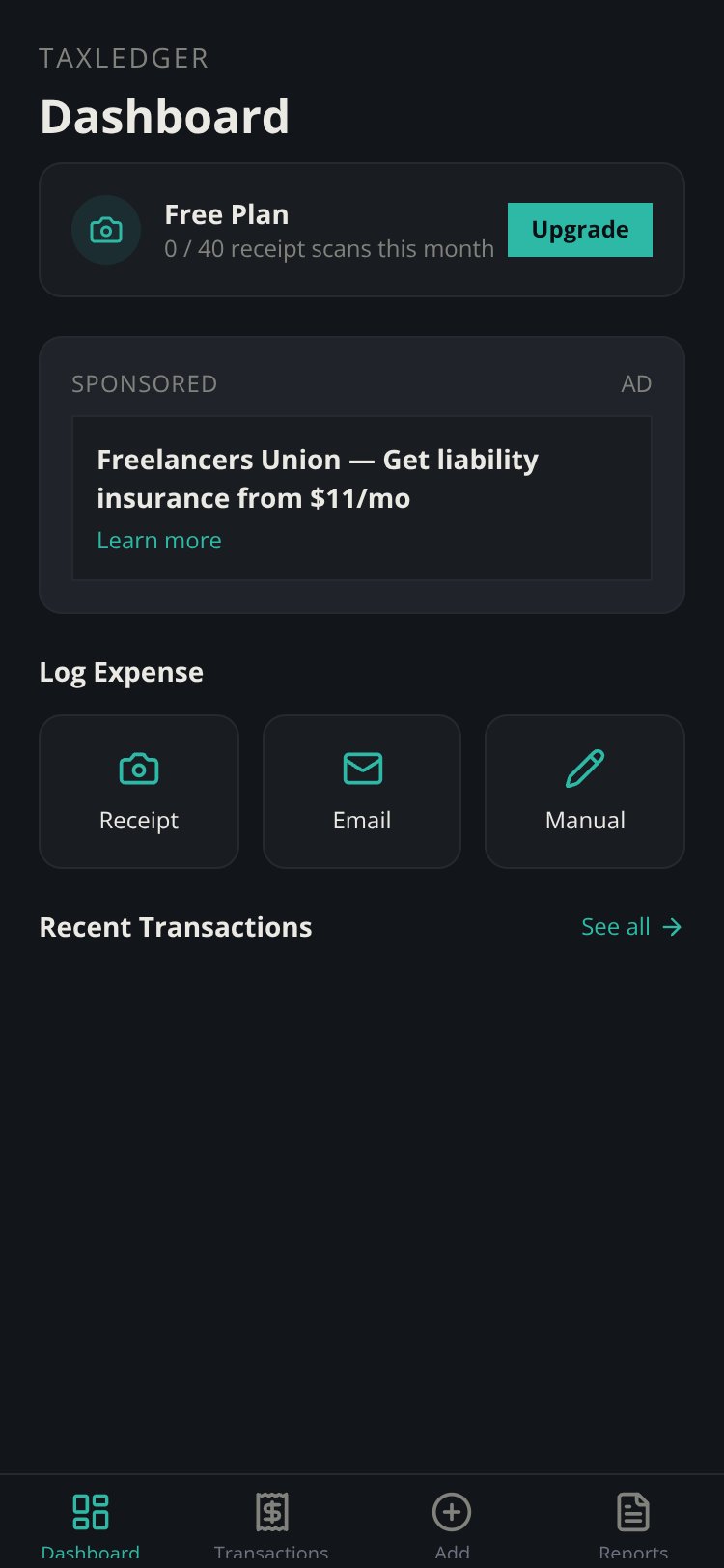TaxLedger screen 2