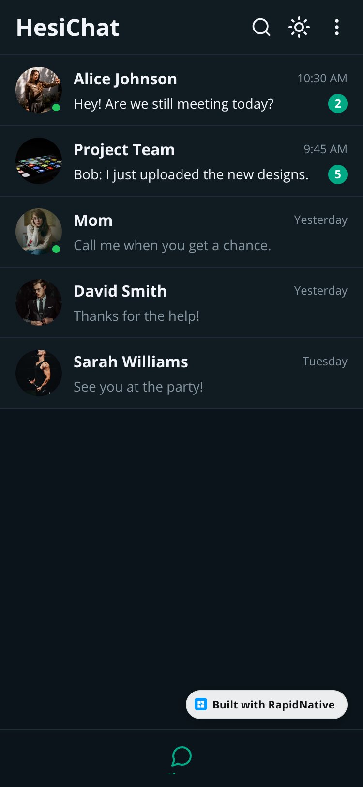 HesiChat screen 2