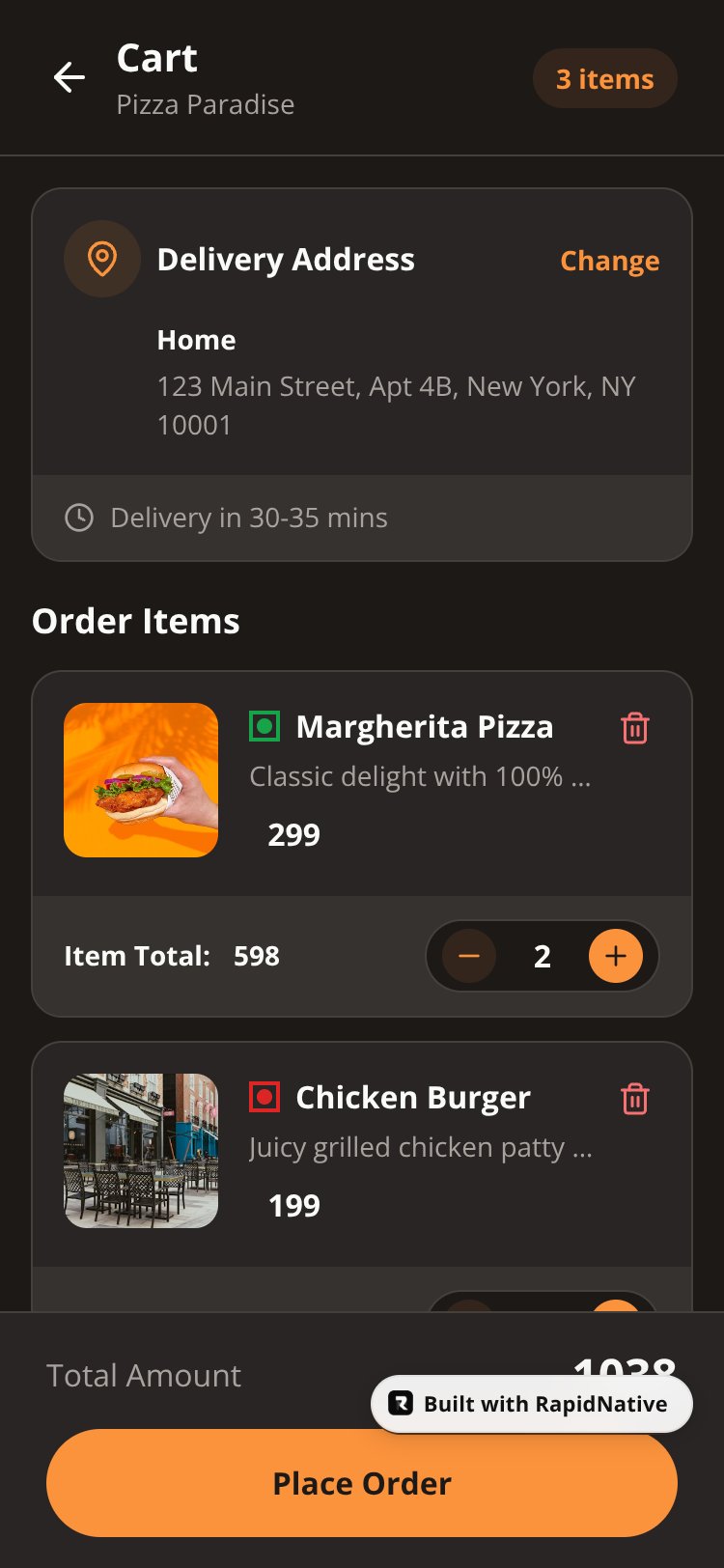 FoodExpress Copy screen 2