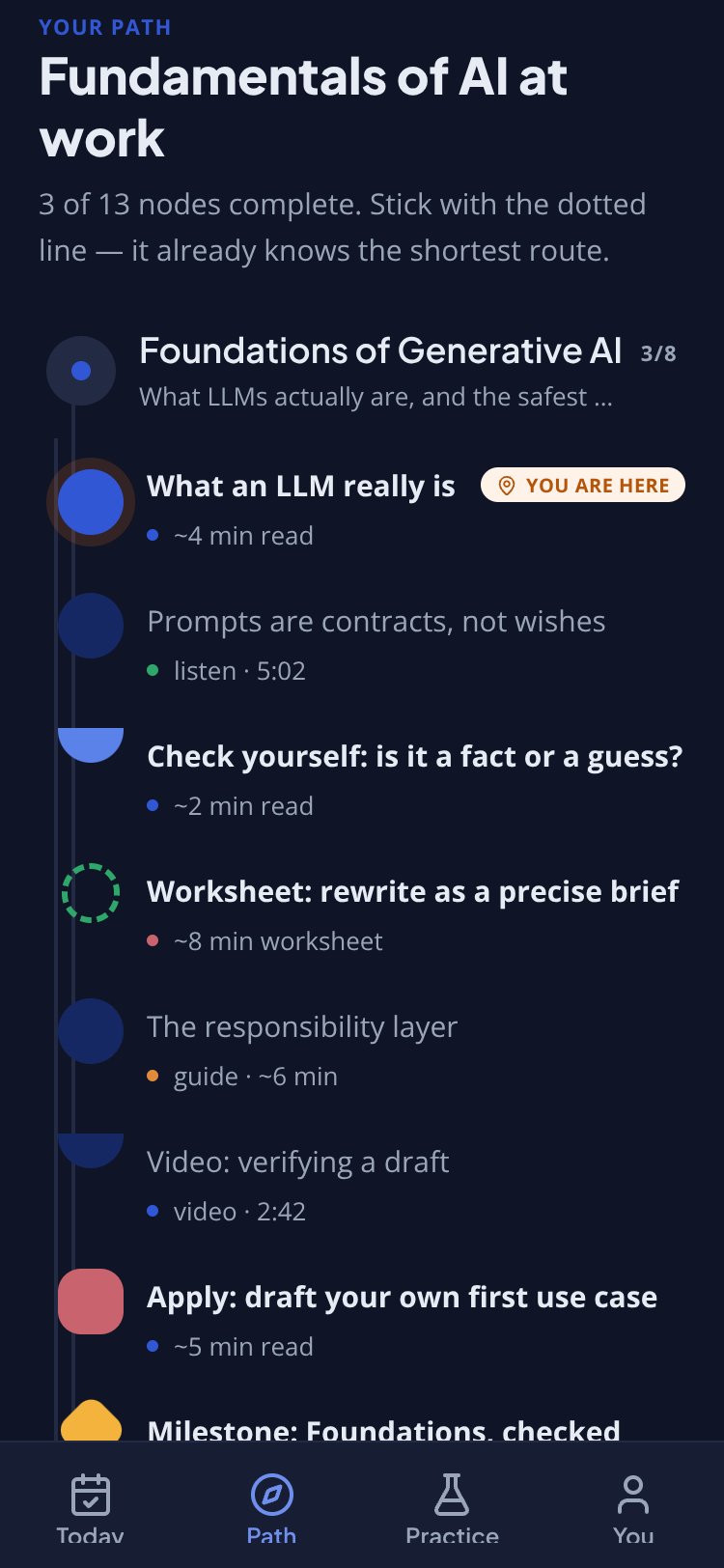 AI Launchpad screen 1