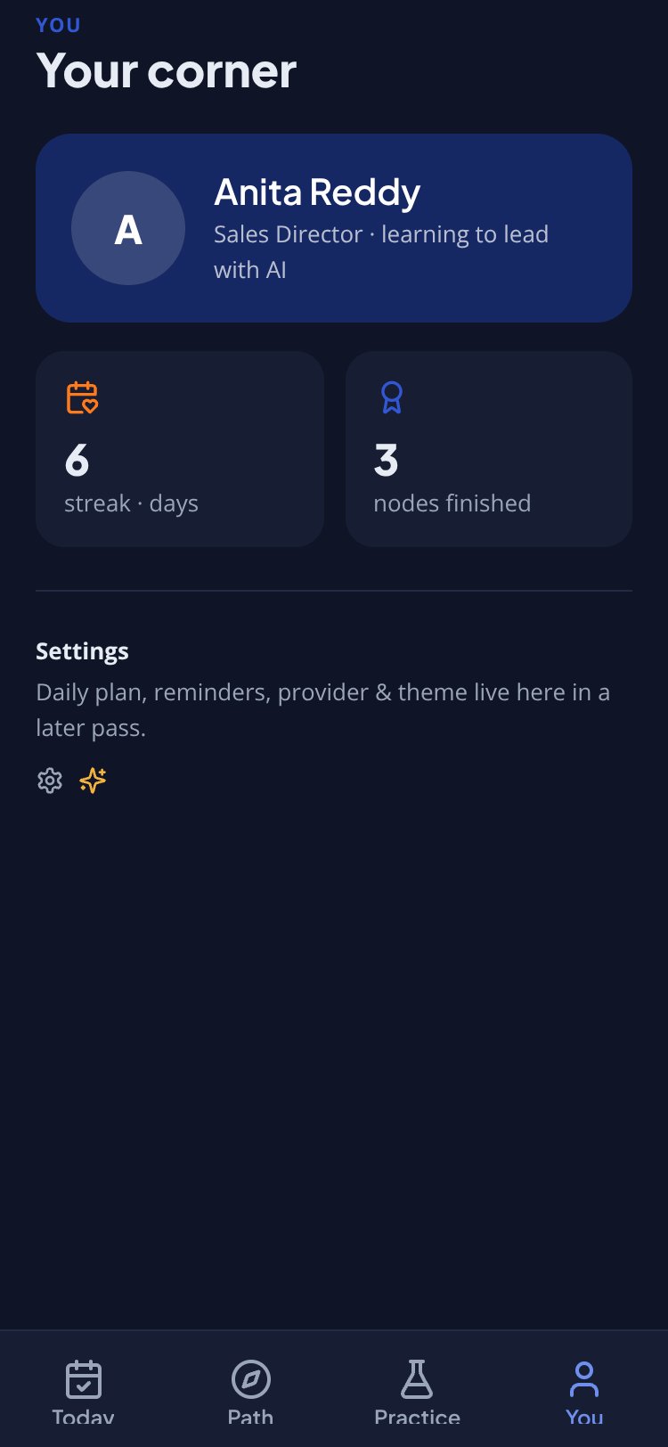AI Launchpad screen 3