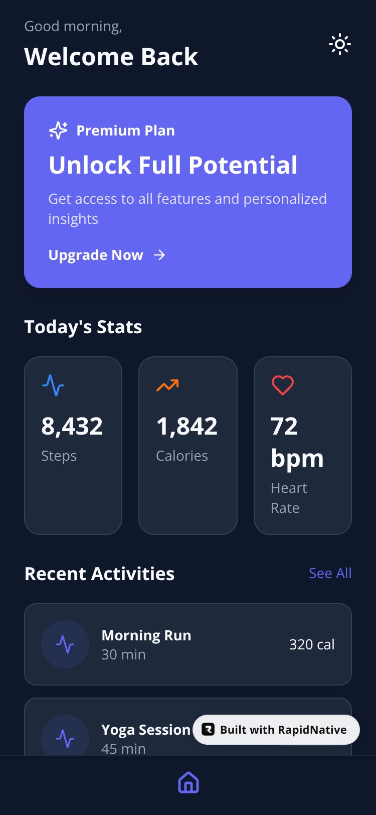 MyApp screen 1