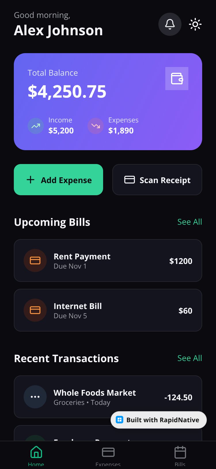 SpendWise screen 2