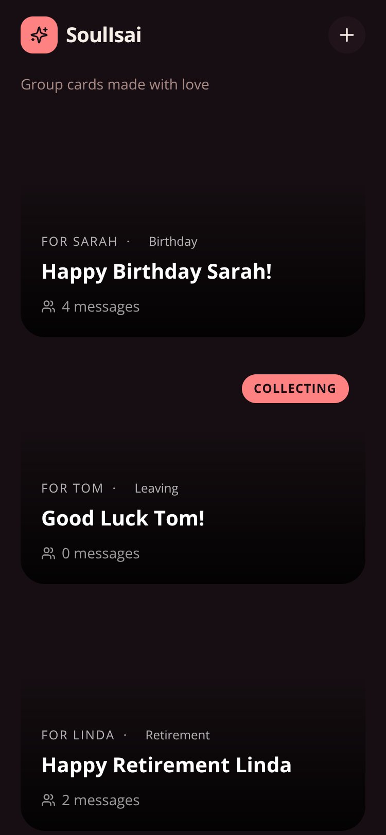 GroupCard screen 2