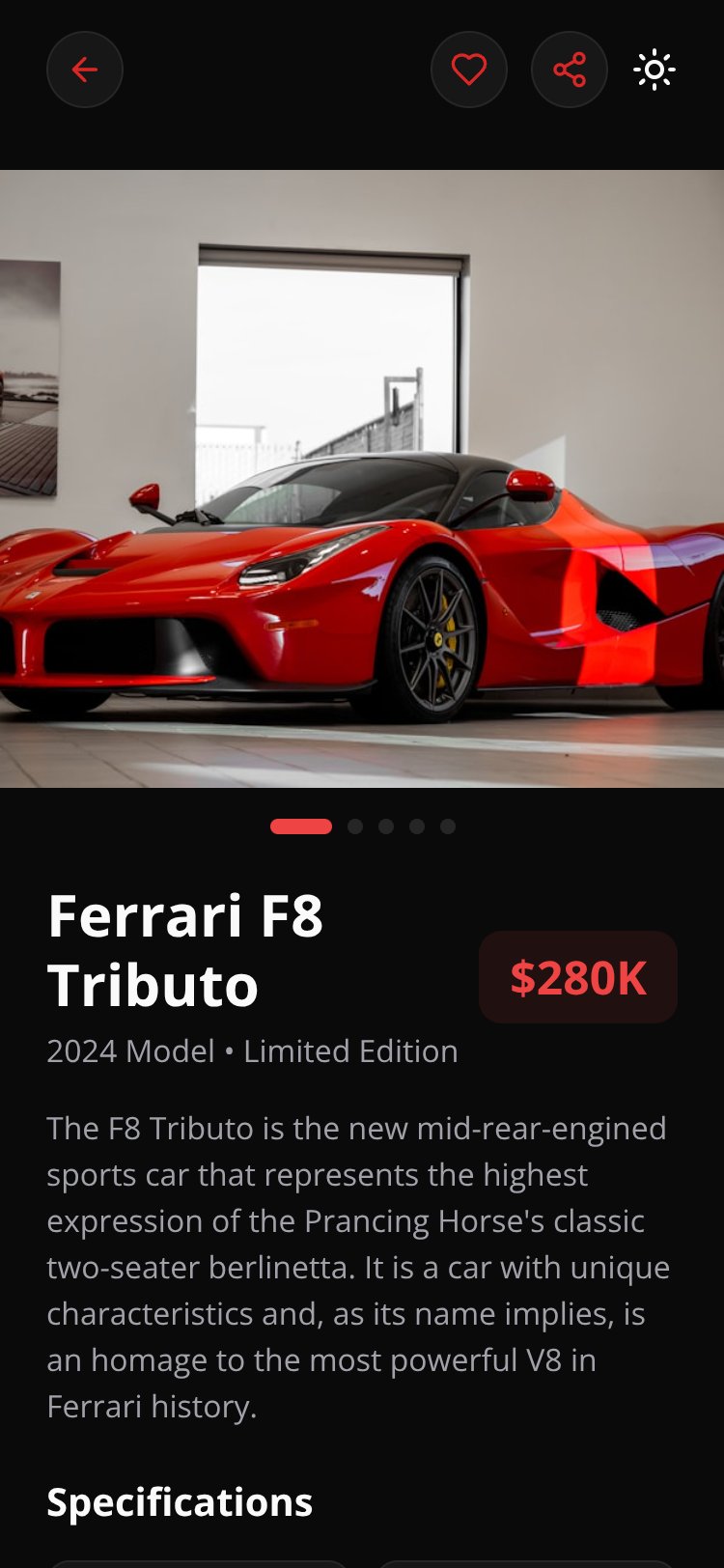SuperCar Gallery screen 2