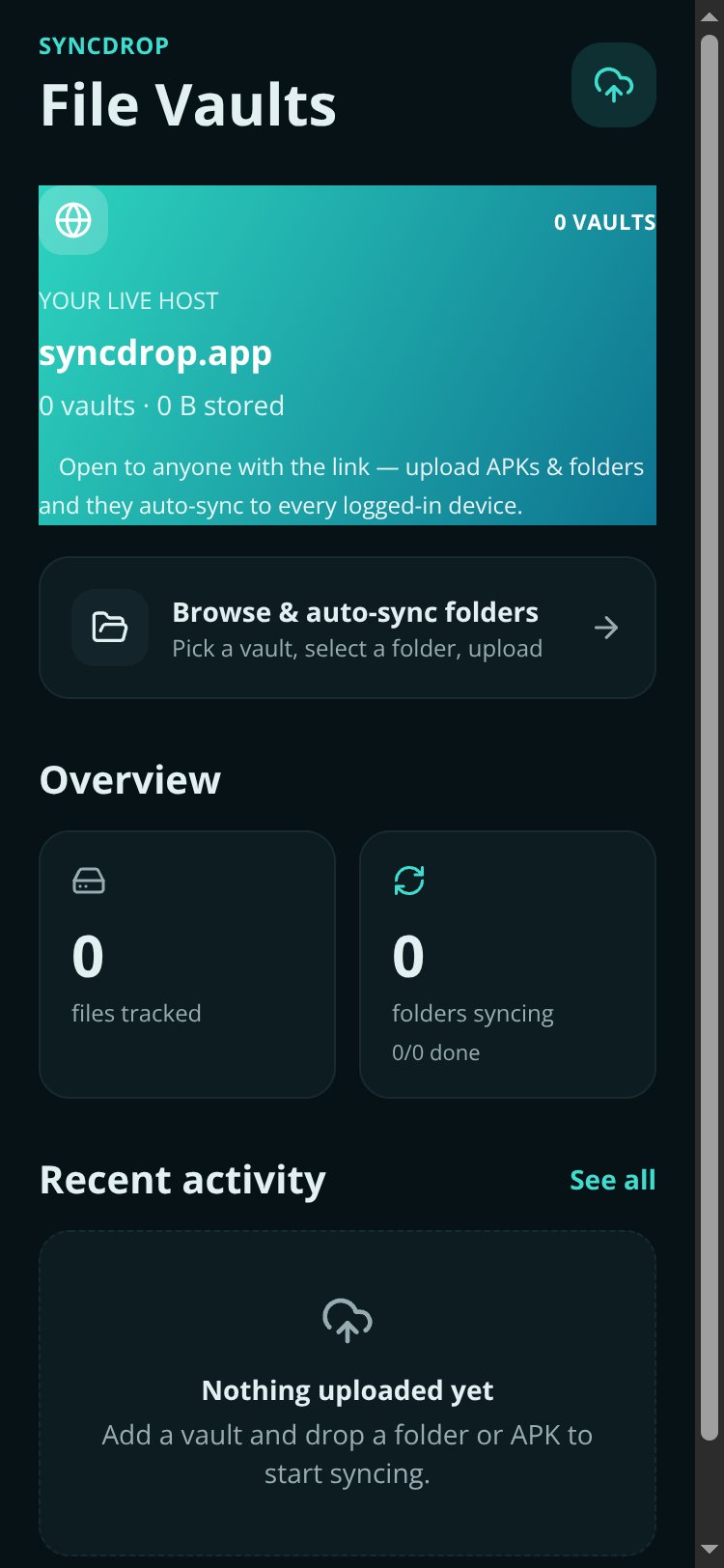 SyncDrop screen 1