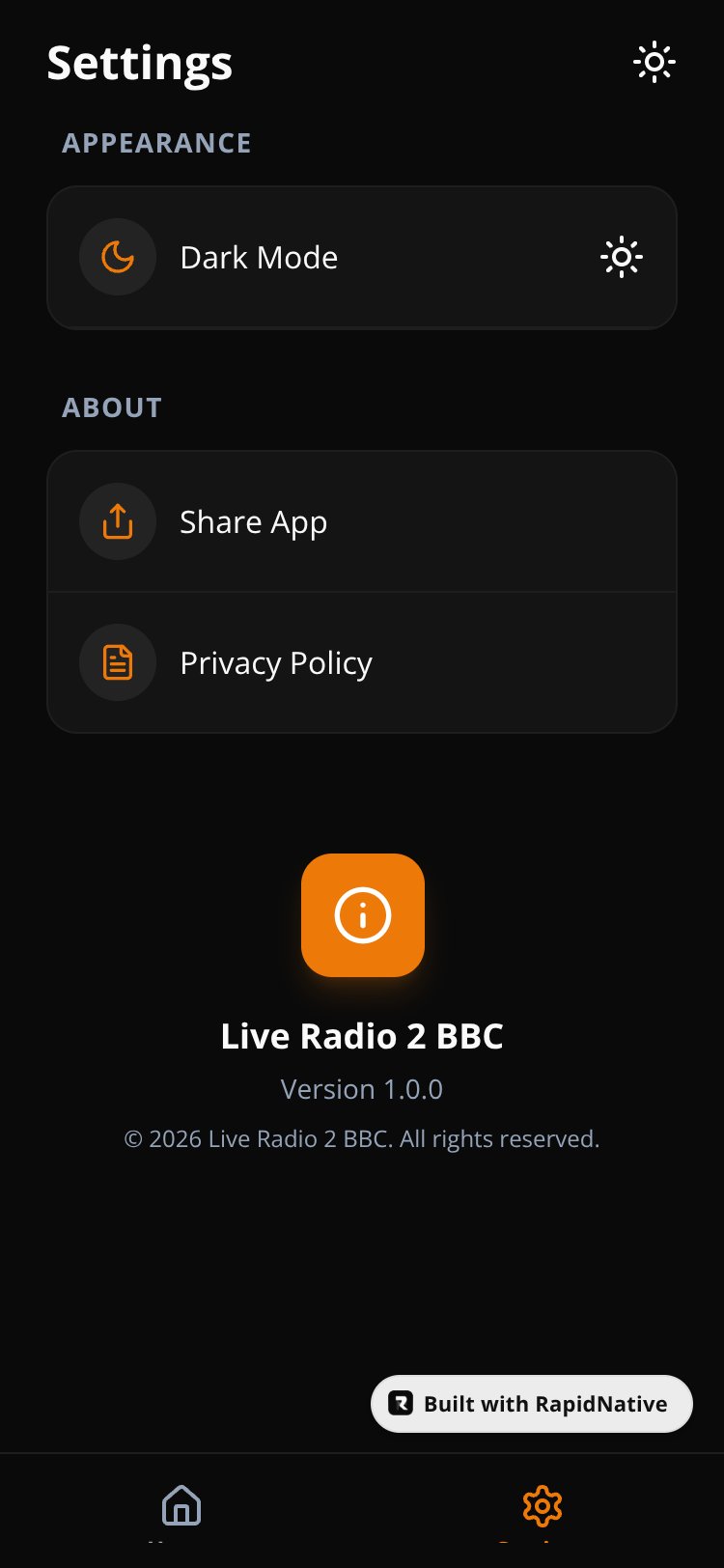 Live Radio 2 BBC screen 2