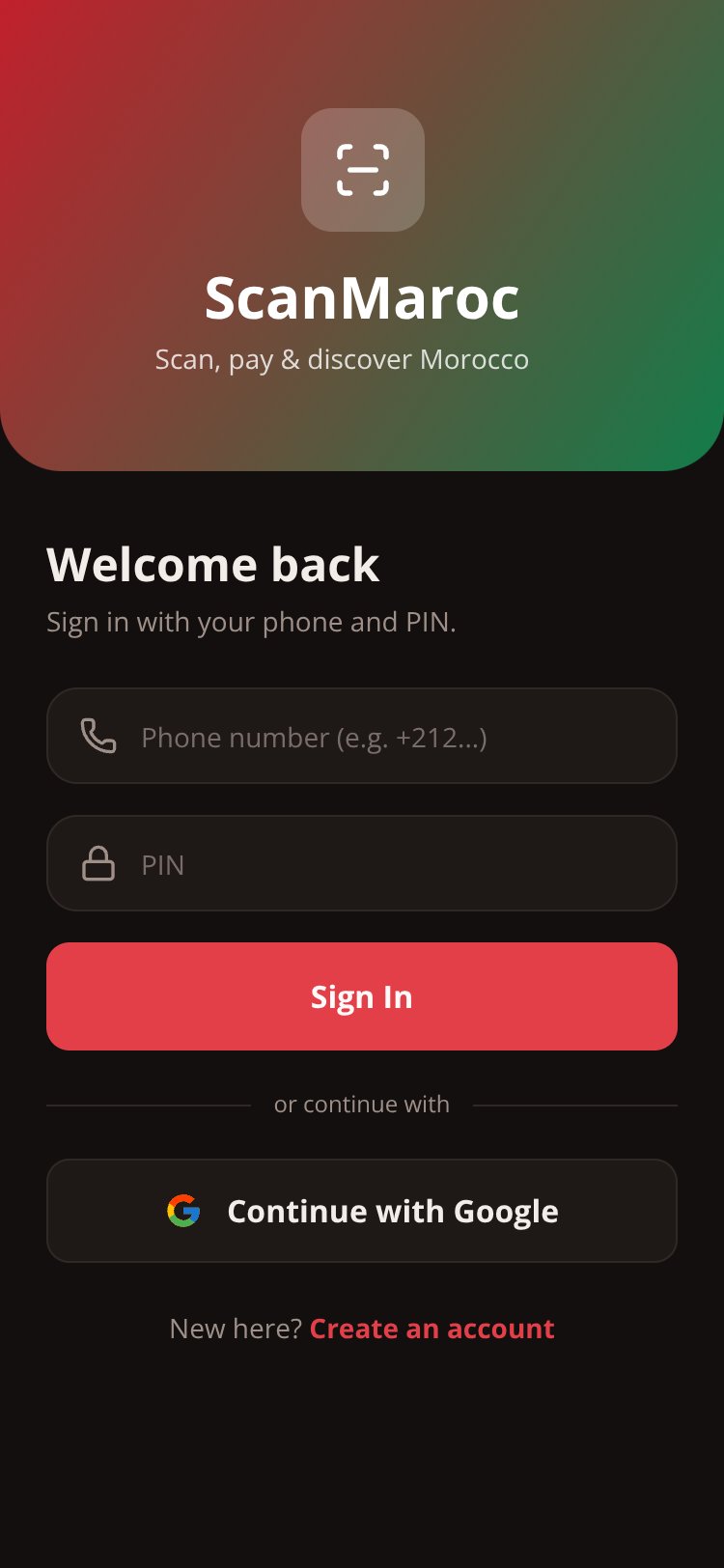 RapidNative App screen 1