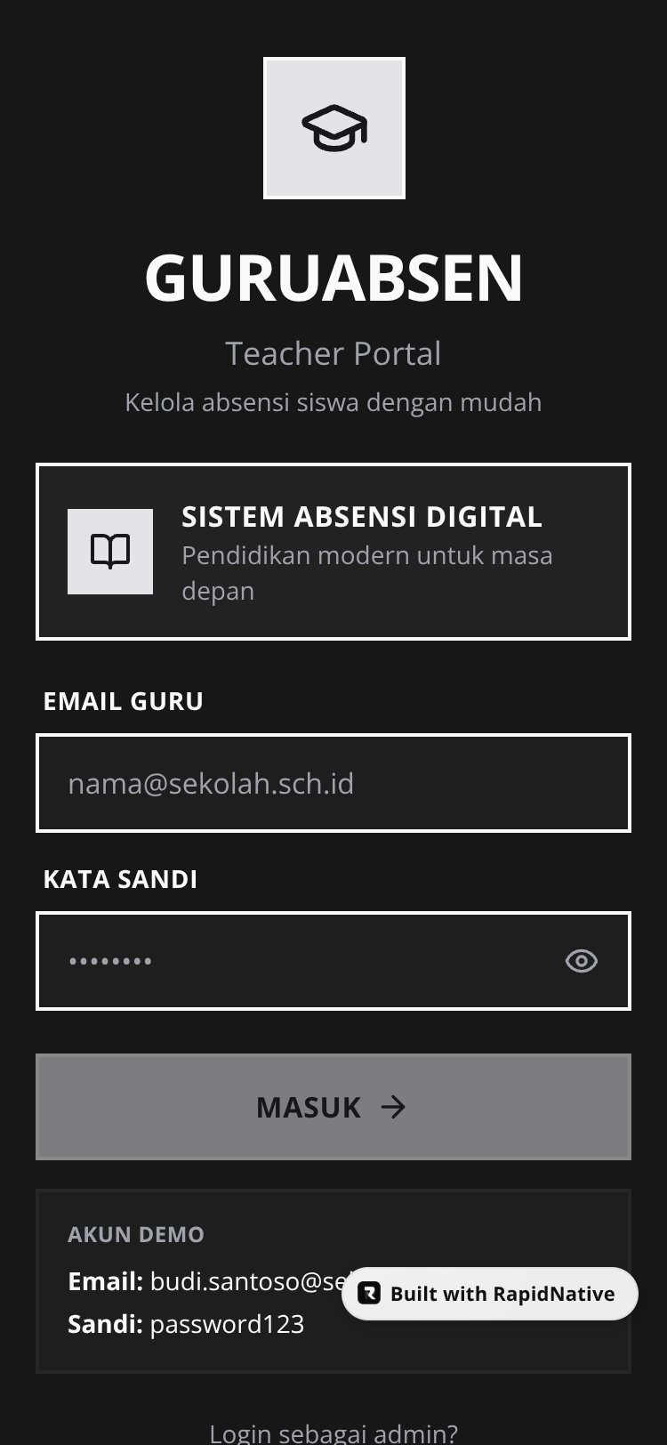 GuruAbsen screen 1
