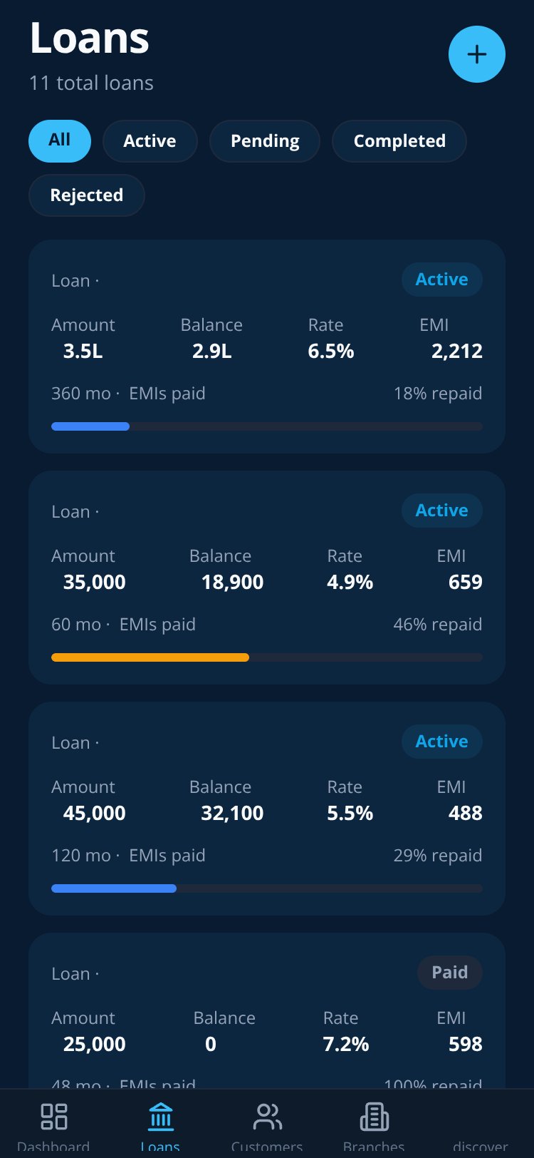 LoanVault screen 1