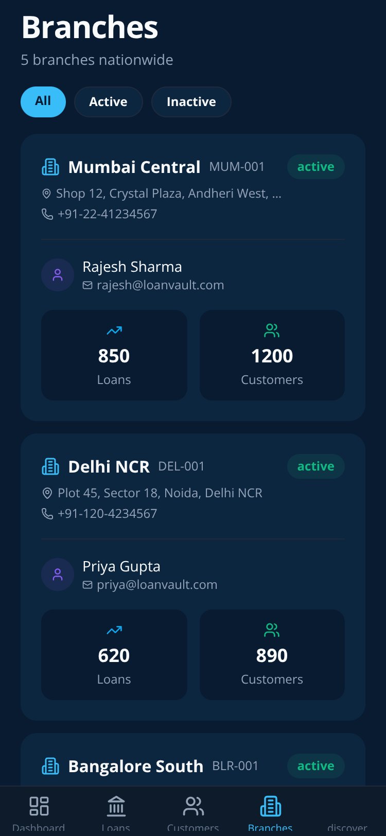 LoanVault screen 2