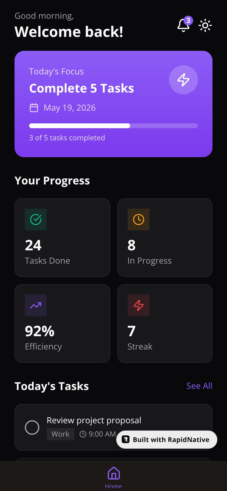 SwiftFlow screen 1