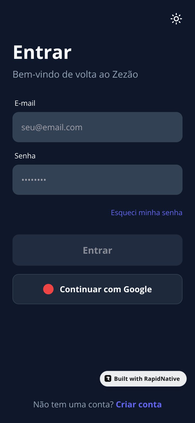 Zezão Requester screen 1