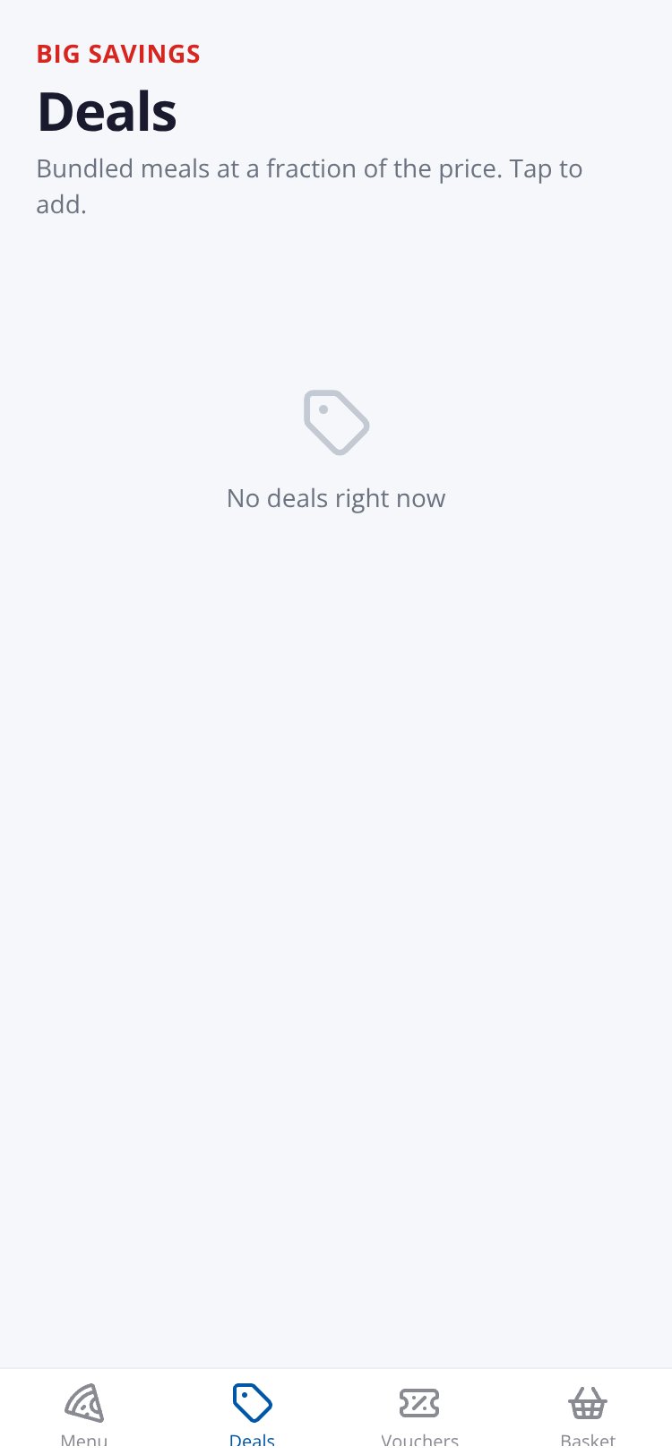 PizzaDash screen 1