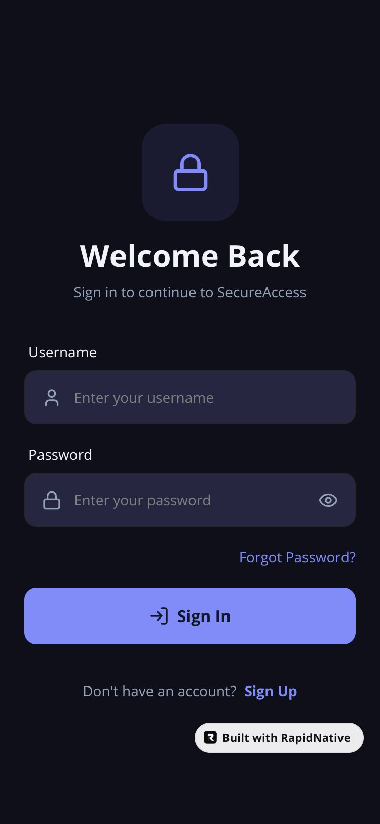 SecureAccess screen 3