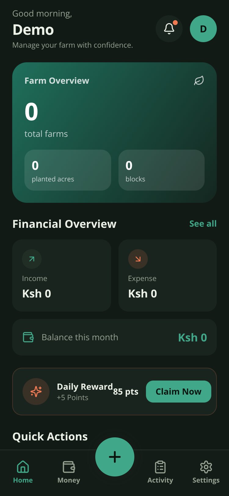 Zentro Farm screen 2