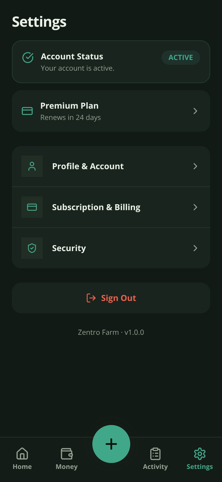 Zentro Farm screen 4