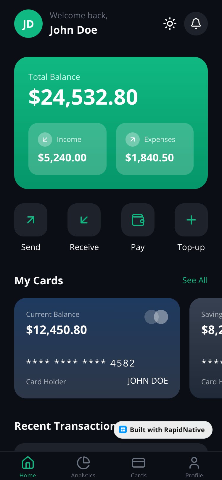 NativeWind Themed screen 2