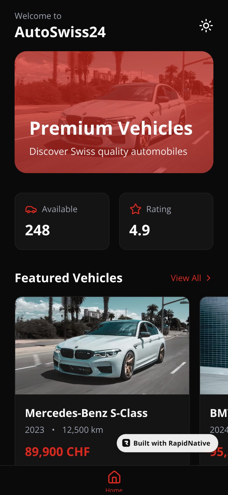 AutoSwiss24 screen 1