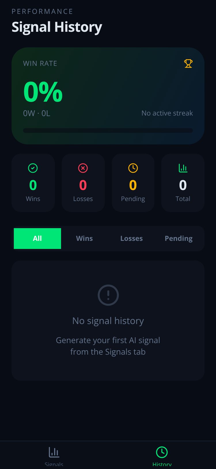 Quotex AI Signals screen 1
