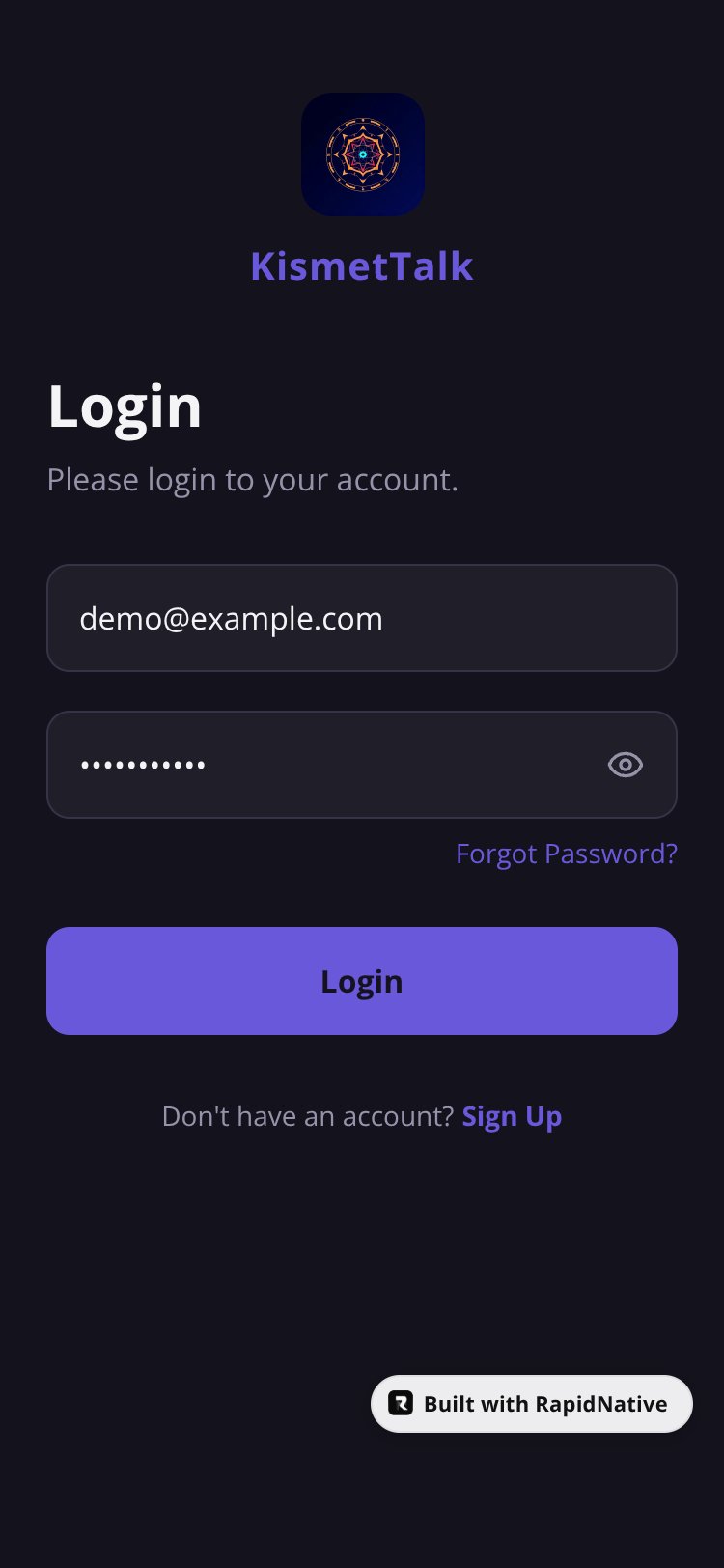 KismetTalk screen 3