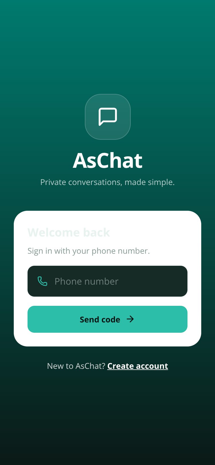 AsChat screen 1