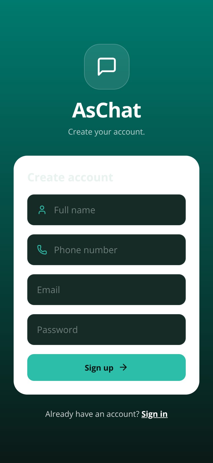 AsChat screen 2