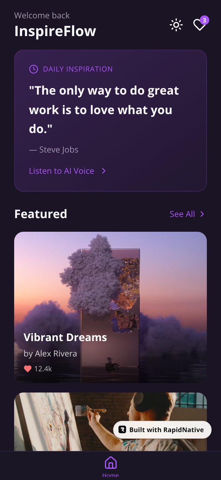 InspireFlow screen 1