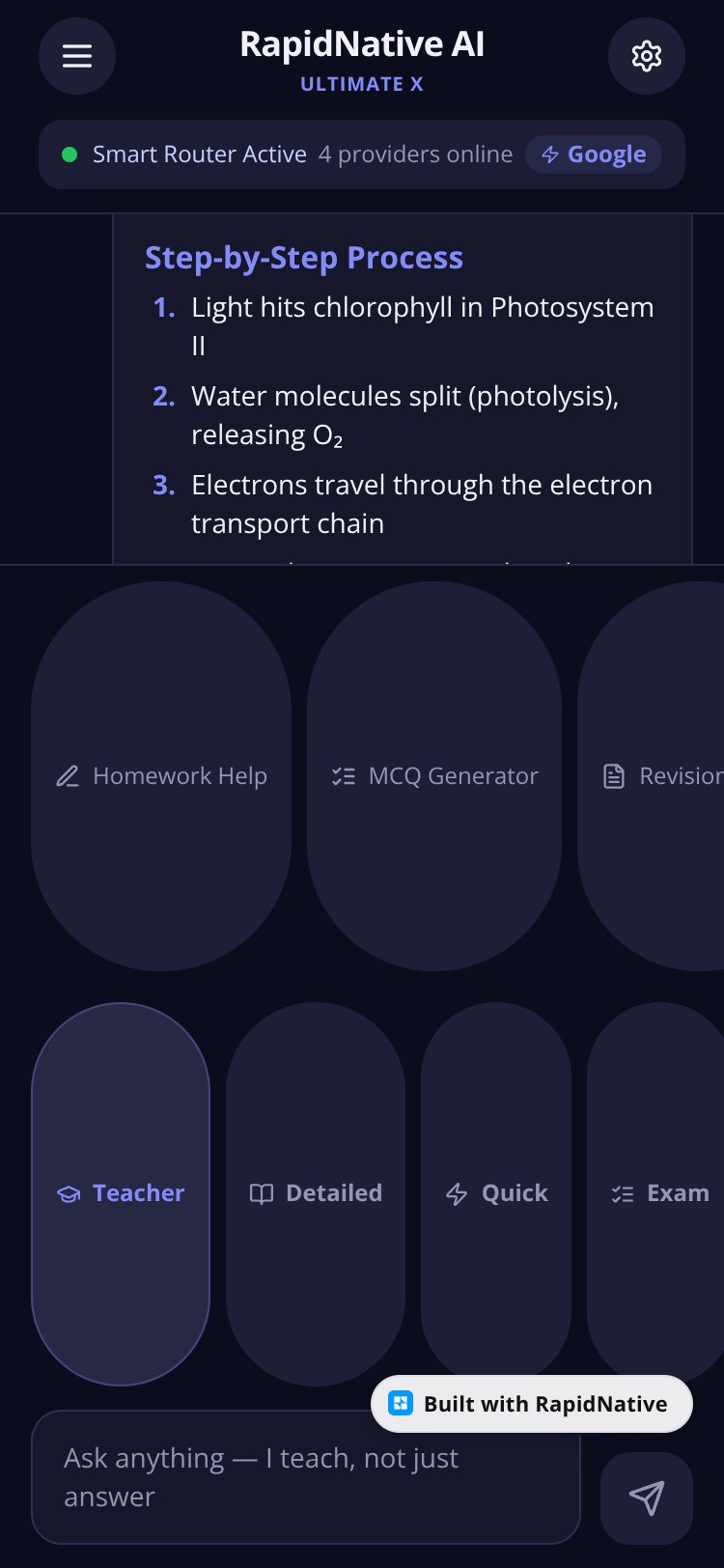 RapidNative App screen 3