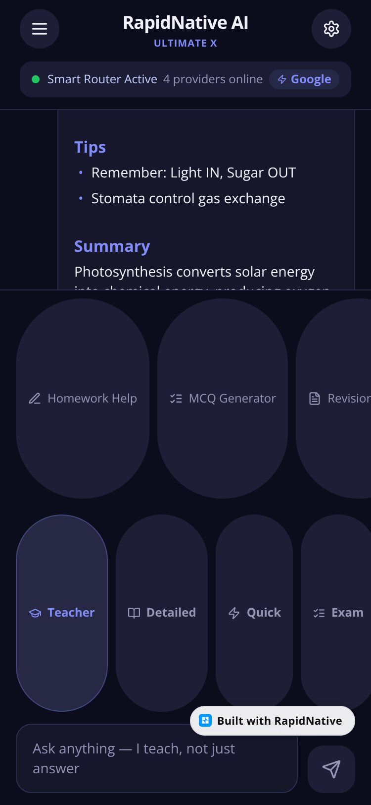 RapidNative App screen 4