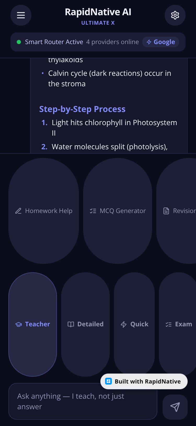 RapidNative App screen 5
