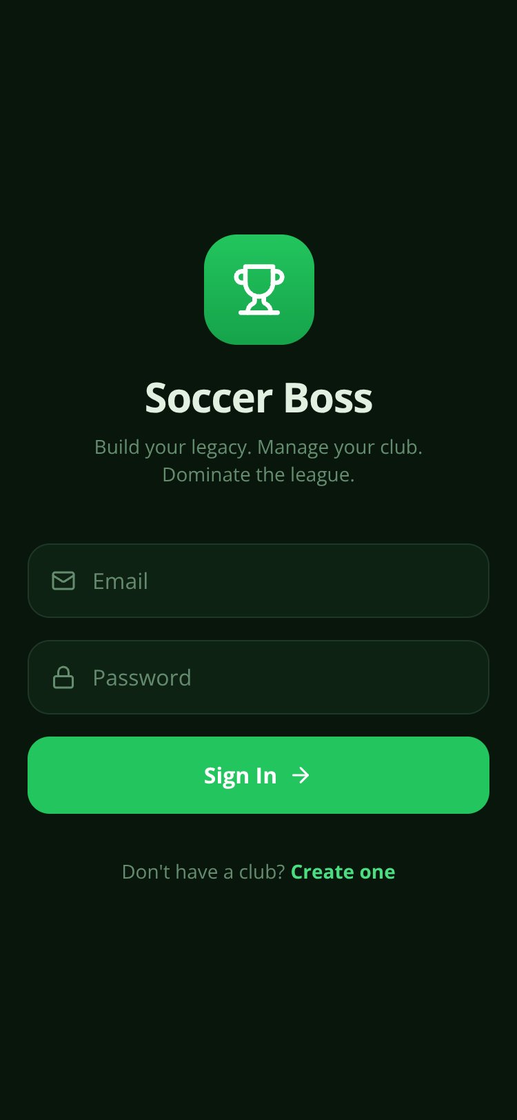 Soccer Boss screen 1