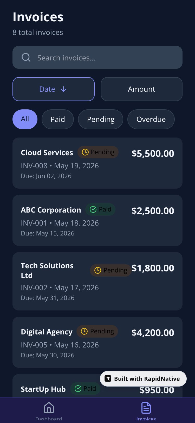 InvoiceMaster Pro screen 1