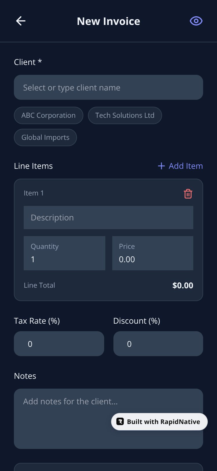 InvoiceMaster Pro screen 3