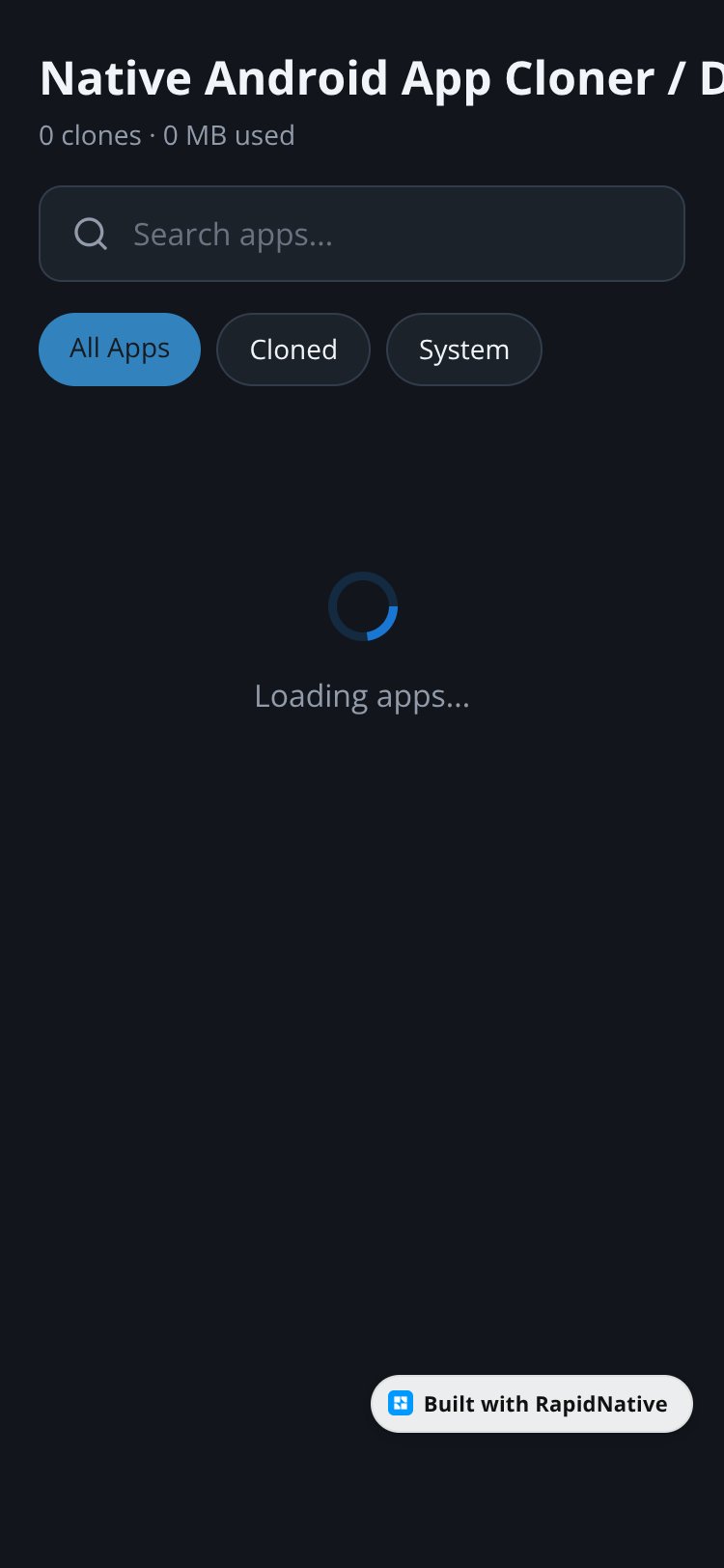 Native Android App Cloner / Dual App Creator screen 2
