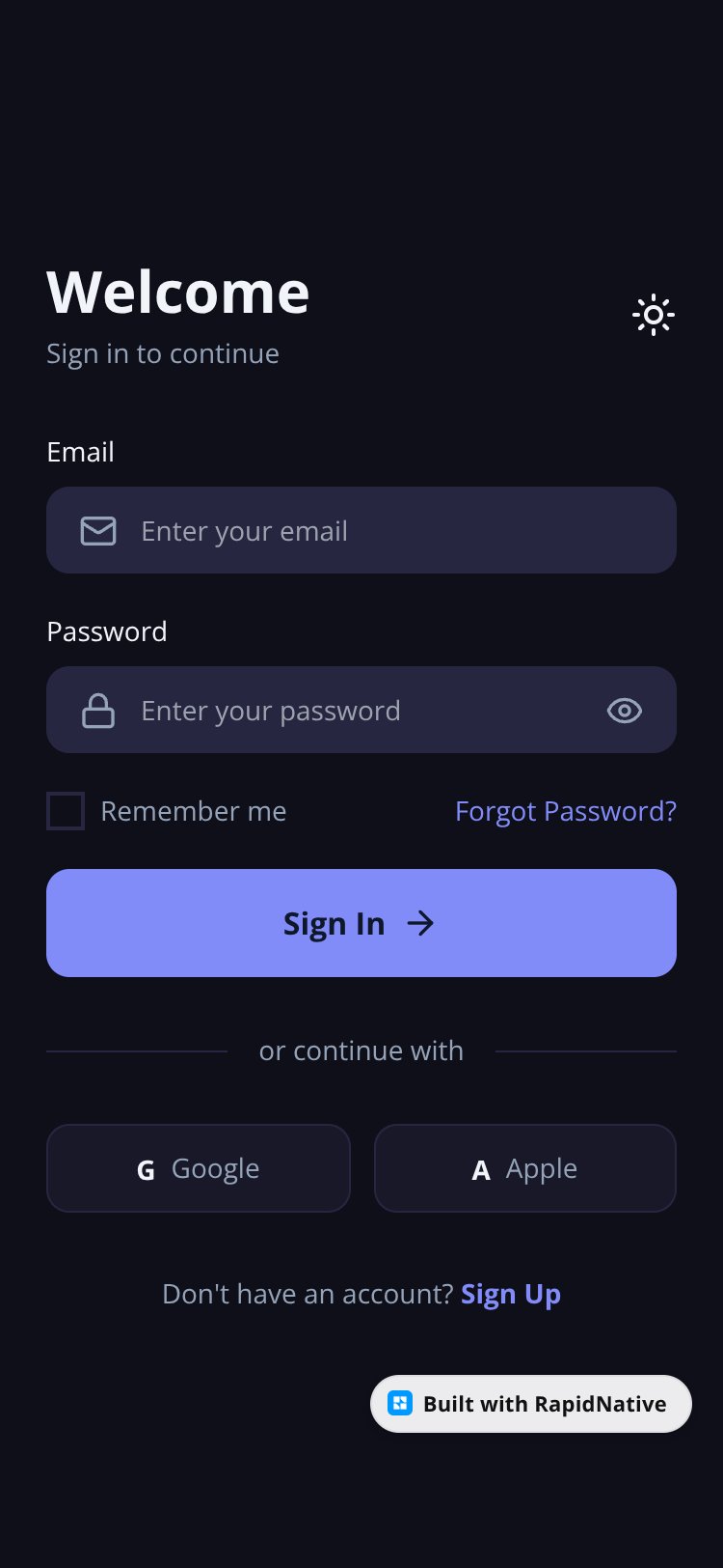LoginApp screen 3