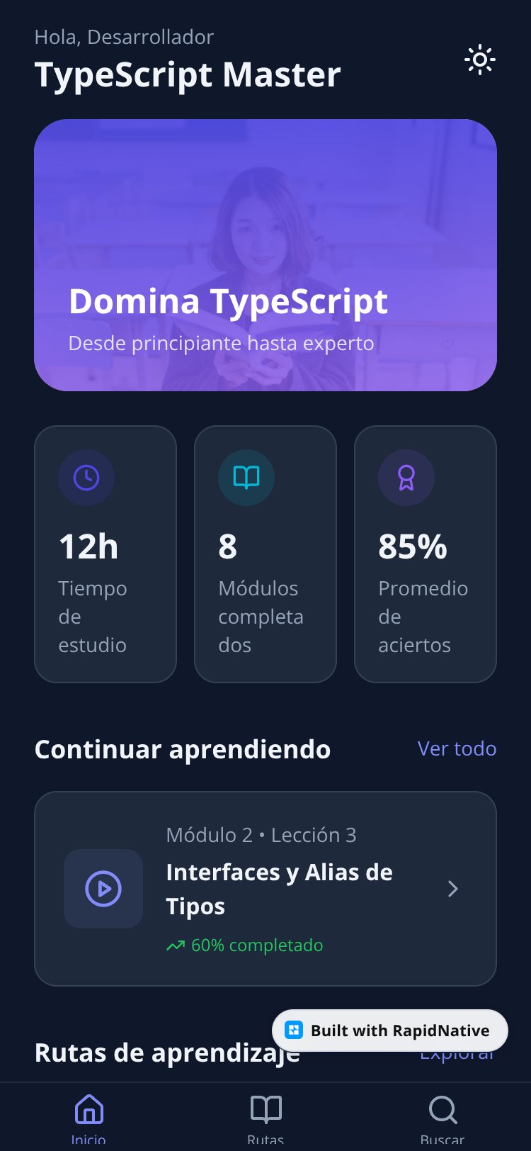 TypeScript Learning Platform screen 3