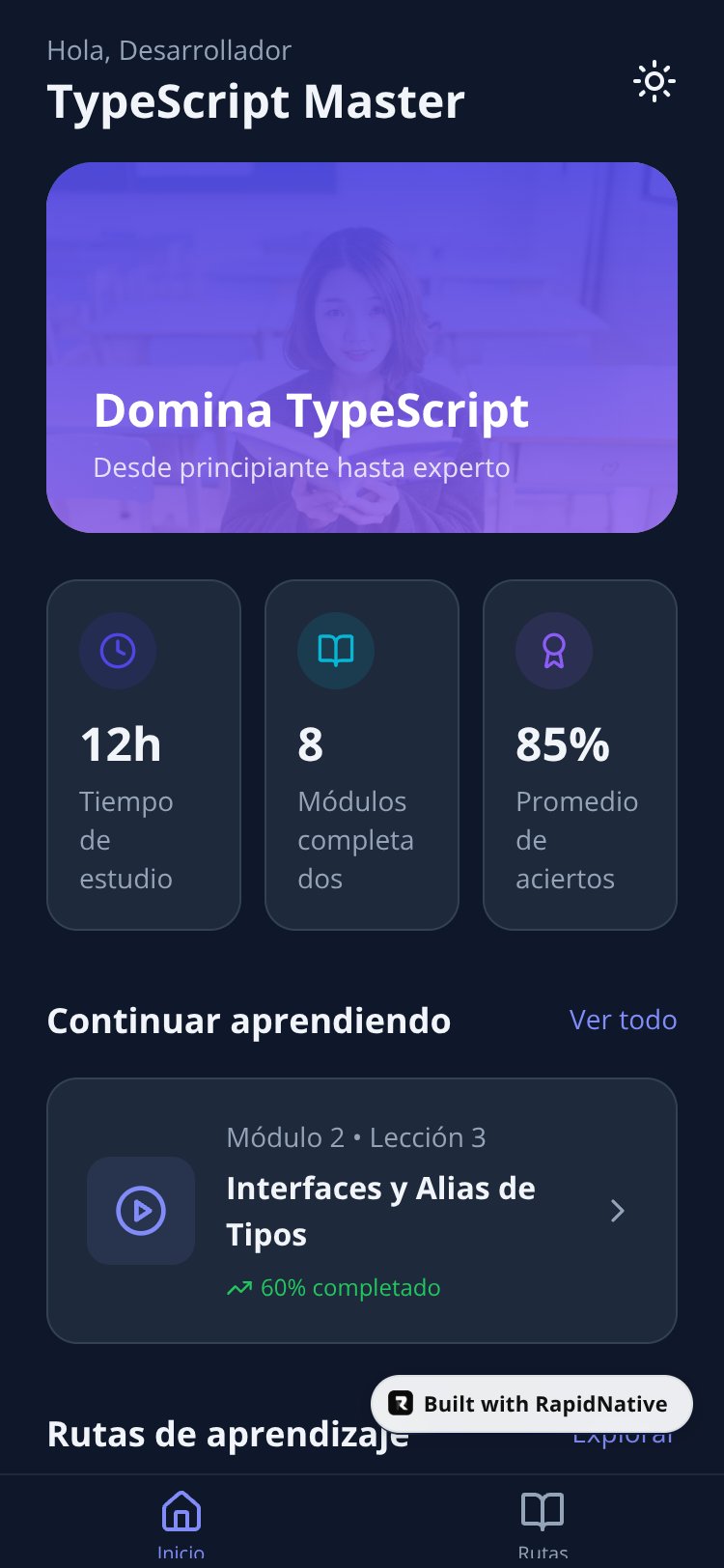 TypeScript Learning Platform screen 5