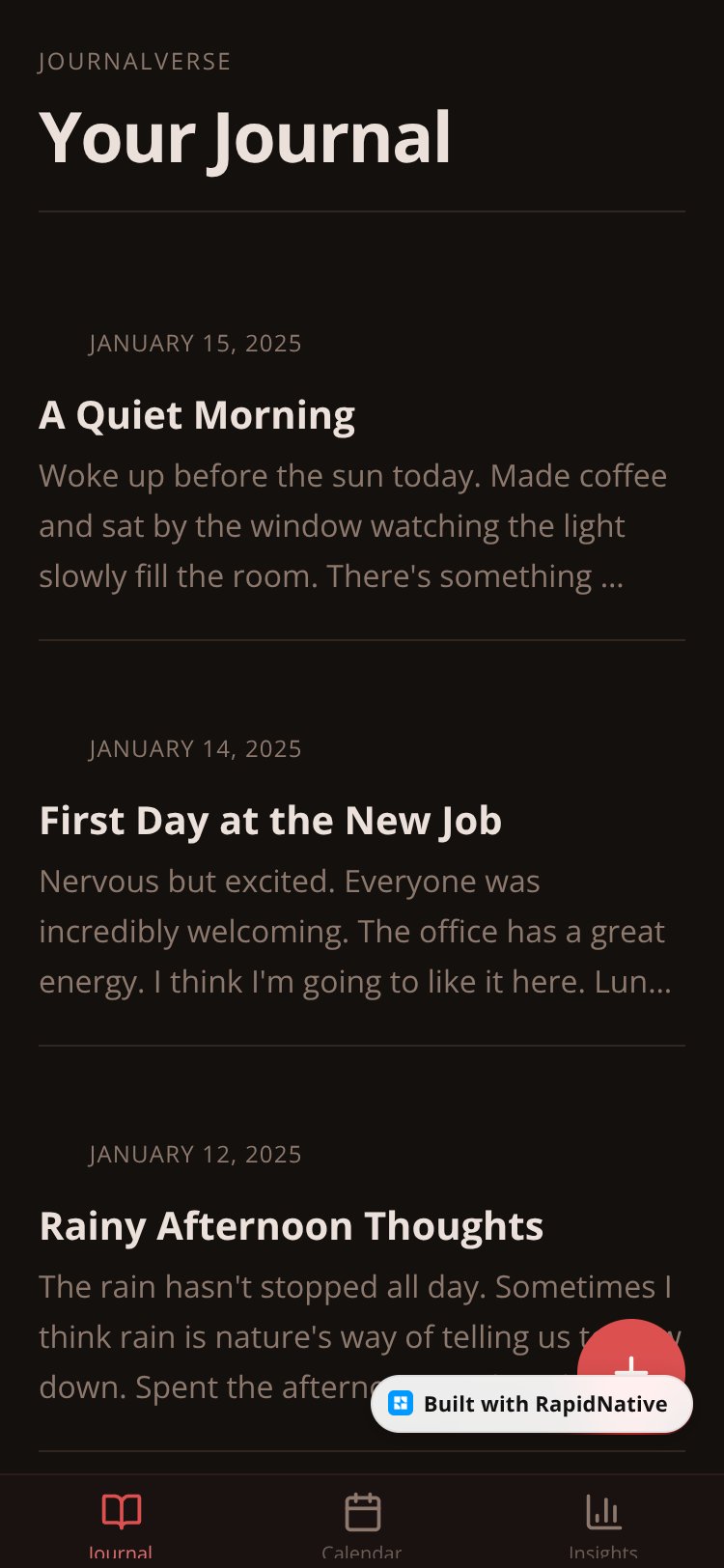 JournalVerse screen 2